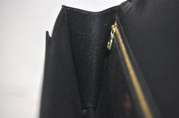 Authentic Louis Vuitton Epi Sellier Dragonne Clutch Bag Black M52612 LV 4105K