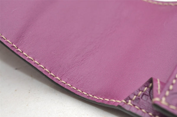 Authentic GUCCI Guccissima Cigarette Case Purse GG Leather 181716 Purple 4106I