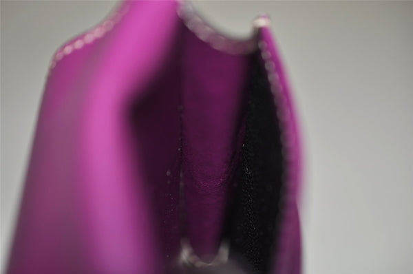 Authentic GUCCI Guccissima Cigarette Case Purse GG Leather 181716 Purple 4106I