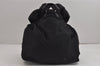 Authentic PRADA Vintage Nylon Tessuto Leather Backpack Black 4106J