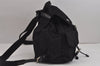 Authentic PRADA Vintage Nylon Tessuto Leather Backpack Black 4106J