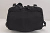 Authentic PRADA Vintage Nylon Tessuto Leather Backpack Black 4106J