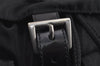 Authentic PRADA Vintage Nylon Tessuto Leather Backpack Black 4106J