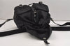 Authentic PRADA Vintage Nylon Tessuto Leather Backpack Black 4106J