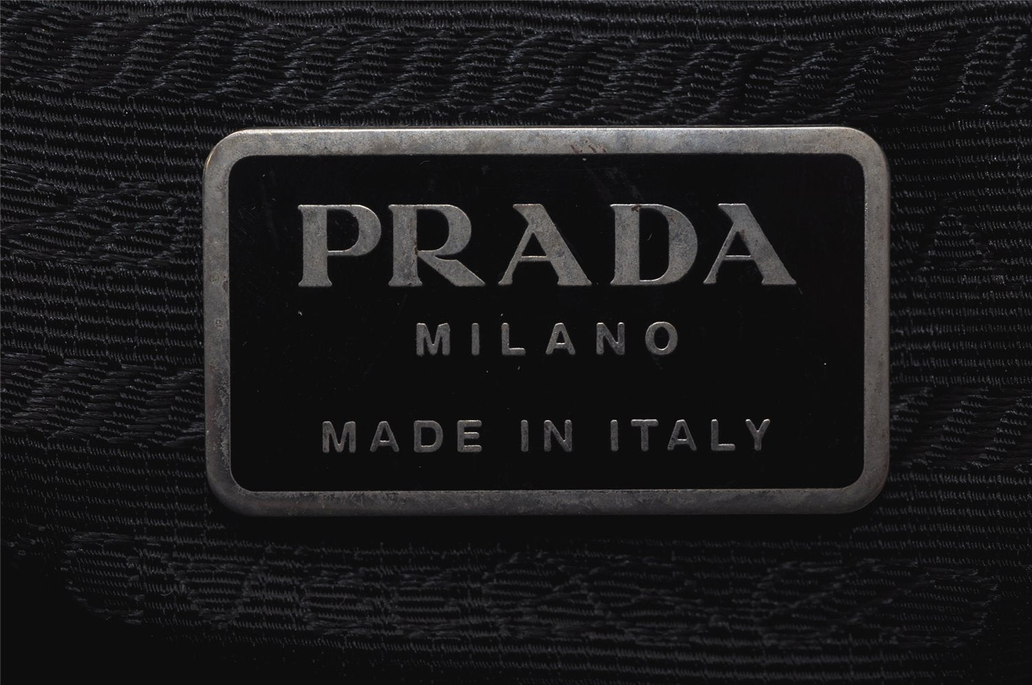 Authentic PRADA Vintage Nylon Tessuto Leather Backpack Black 4106J