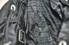 Authentic PRADA Vintage Nylon Tessuto Leather Backpack Black 4106J
