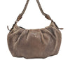 Authentic PRADA Vintage Leather Nappa Chain Shoulder Hand Bag Purse Brown 4107J