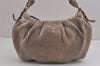 Authentic PRADA Vintage Leather Nappa Chain Shoulder Hand Bag Purse Brown 4107J