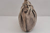 Authentic PRADA Vintage Leather Nappa Chain Shoulder Hand Bag Purse Brown 4107J