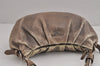 Authentic PRADA Vintage Leather Nappa Chain Shoulder Hand Bag Purse Brown 4107J