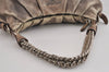 Authentic PRADA Vintage Leather Nappa Chain Shoulder Hand Bag Purse Brown 4107J