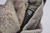 Authentic PRADA Vintage Leather Nappa Chain Shoulder Hand Bag Purse Brown 4107J