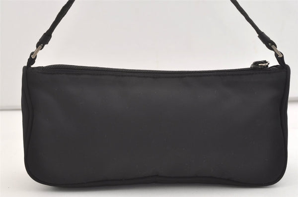 Authentic PRADA Vintage Nylon Tessuto Hand Bag Pouch Purse Black 4108J