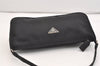 Authentic PRADA Vintage Nylon Tessuto Hand Bag Pouch Purse Black 4108J