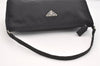 Authentic PRADA Vintage Nylon Tessuto Hand Bag Pouch Purse Black 4108J