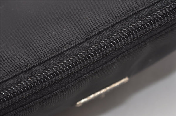 Authentic PRADA Vintage Nylon Tessuto Hand Bag Pouch Purse Black 4108J