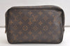 Auth Louis Vuitton Monogram Trousse Toilette 23 Clutch Hand Bag M47524 LV 4108K