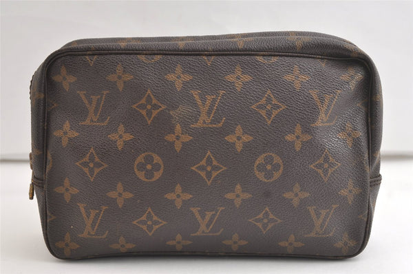 Auth Louis Vuitton Monogram Trousse Toilette 23 Clutch Hand Bag M47524 LV 4108K