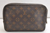 Auth Louis Vuitton Monogram Trousse Toilette 23 Clutch Hand Bag M47524 LV 4108K