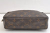 Auth Louis Vuitton Monogram Trousse Toilette 23 Clutch Hand Bag M47524 LV 4108K