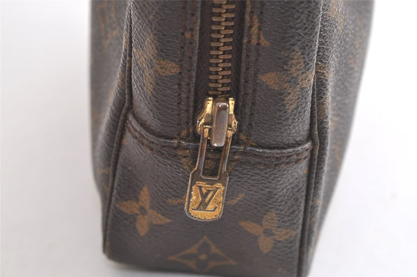 Auth Louis Vuitton Monogram Trousse Toilette 23 Clutch Hand Bag M47524 LV 4108K