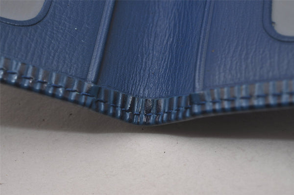 Auth Louis Vuitton Epi Porte 2 Cartes Vertical Card Pass Case M63205 Blue 4109I
