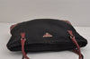 Authentic PRADA Vintage Nylon Tessuto Leather Shoulder Tote Bag Black 4109J