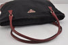 Authentic PRADA Vintage Nylon Tessuto Leather Shoulder Tote Bag Black 4109J