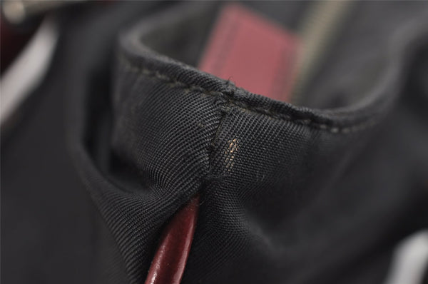Authentic PRADA Vintage Nylon Tessuto Leather Shoulder Tote Bag Black 4109J