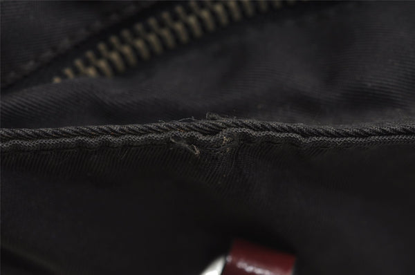 Authentic PRADA Vintage Nylon Tessuto Leather Shoulder Tote Bag Black 4109J
