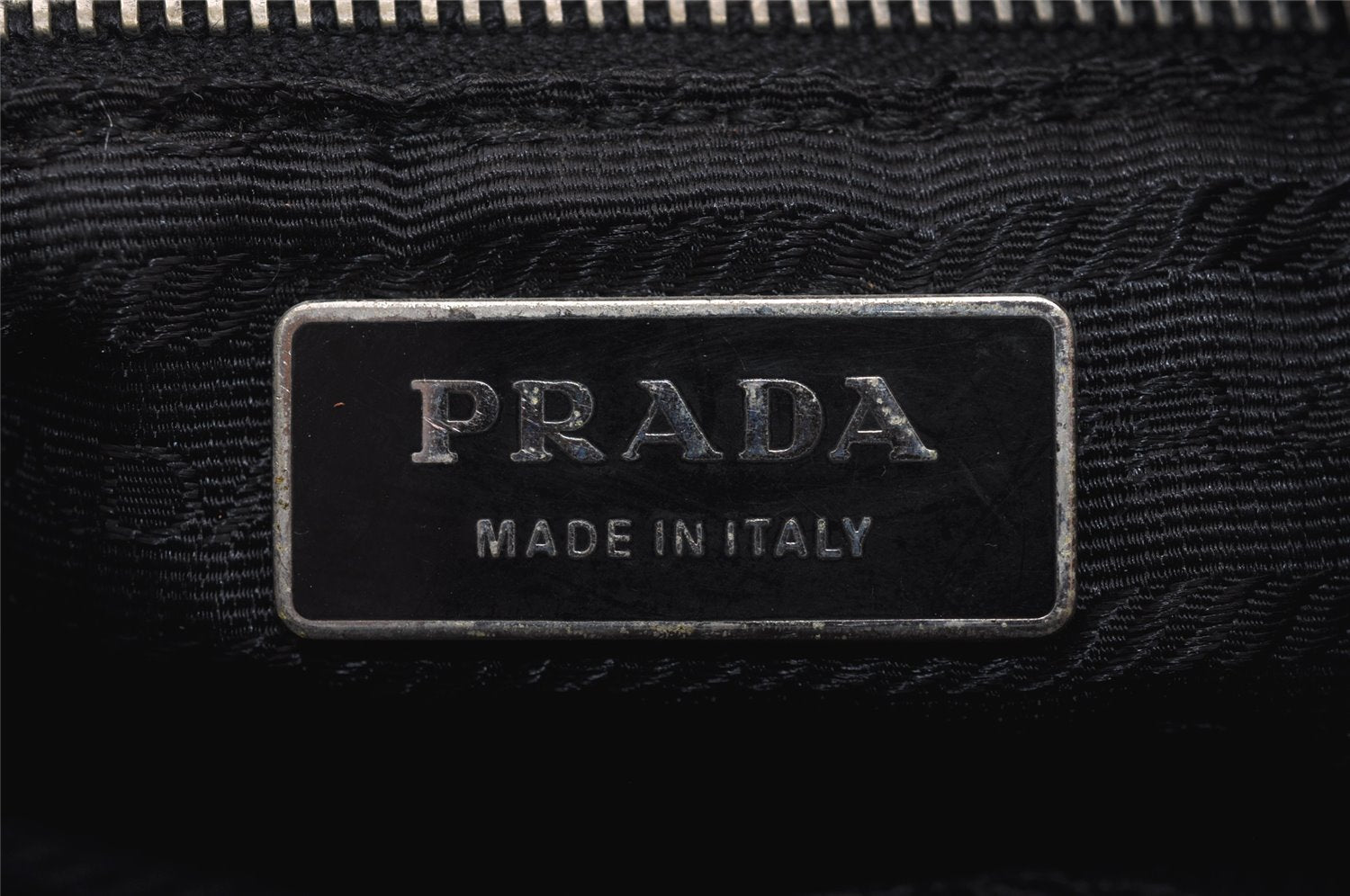 Authentic PRADA Vintage Nylon Tessuto Leather Shoulder Tote Bag Black 4109J