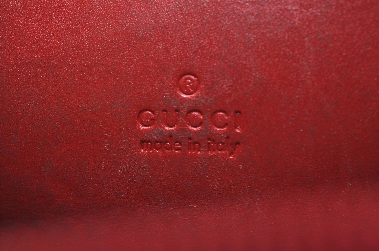 Authentic GUCCI Vintage Guccissima Coin Purse Case GG Leather 115255 Red 4111I