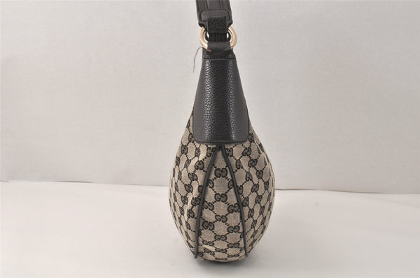 Authentic GUCCI Vintage Shoulder Hand Bag GG Canvas Leather 257297 Black 4112K