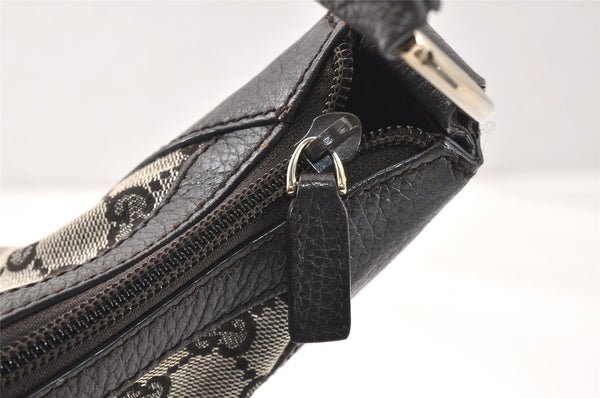 Authentic GUCCI Vintage Shoulder Hand Bag GG Canvas Leather 257297 Black 4112K