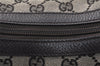 Authentic GUCCI Vintage Shoulder Hand Bag GG Canvas Leather 257297 Black 4112K