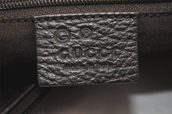 Authentic GUCCI Vintage Shoulder Hand Bag GG Canvas Leather 257297 Black 4112K