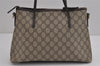Authentic GUCCI Vintage 2Way Shoulder Tote Bag GG PVC Leather 353440 Brown 4113J