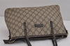 Authentic GUCCI Vintage 2Way Shoulder Tote Bag GG PVC Leather 353440 Brown 4113J