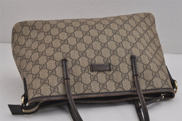 Authentic GUCCI Vintage 2Way Shoulder Tote Bag GG PVC Leather 353440 Brown 4113J