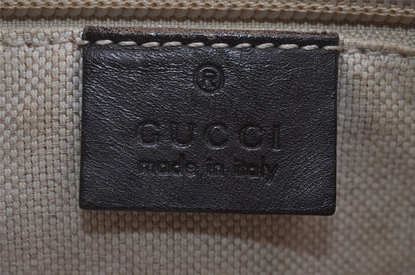 Authentic GUCCI Vintage 2Way Shoulder Tote Bag GG PVC Leather 353440 Brown 4113J