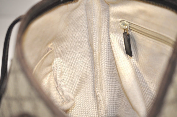Authentic GUCCI Vintage 2Way Shoulder Tote Bag GG PVC Leather 353440 Brown 4113J