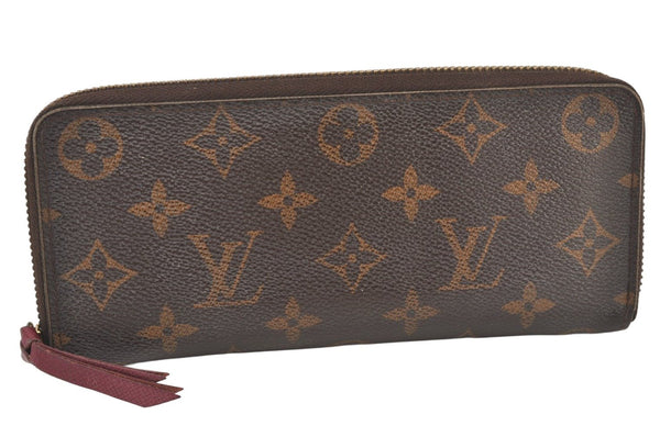 Authentic Louis Vuitton Monogram Portefeuille Clemence Wallet M60742 LV 4113K