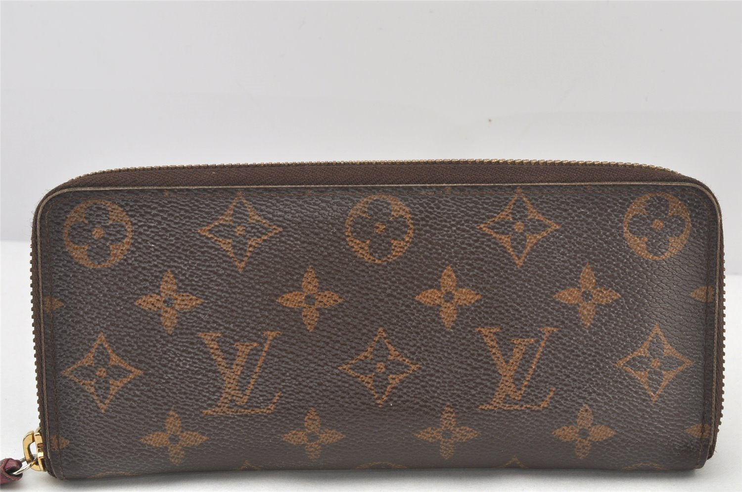 Authentic Louis Vuitton Monogram Portefeuille Clemence Wallet M60742 LV 4113K