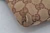 Authentic GUCCI Waist Body Bag Purse GG Canvas Leather 28566 Brown 4114J