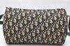 Authentic Christian Dior Trotter Shoulder Cross Bag Canvas Leather Navy 4114K
