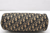 Authentic Christian Dior Trotter Shoulder Cross Bag Canvas Leather Navy 4114K