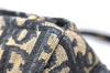Authentic Christian Dior Trotter Shoulder Cross Bag Canvas Leather Navy 4114K