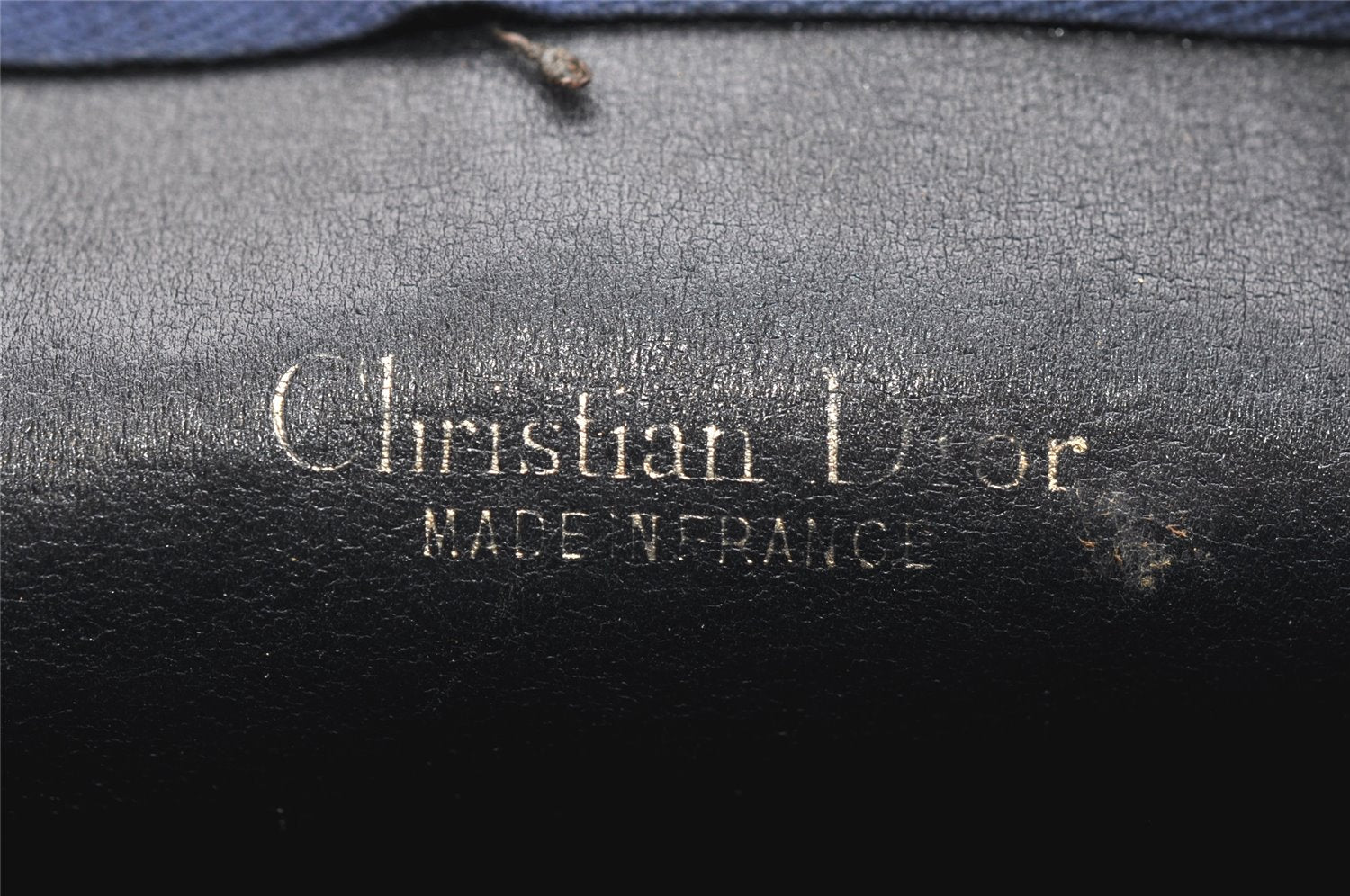 Authentic Christian Dior Trotter Shoulder Cross Bag Canvas Leather Navy 4114K
