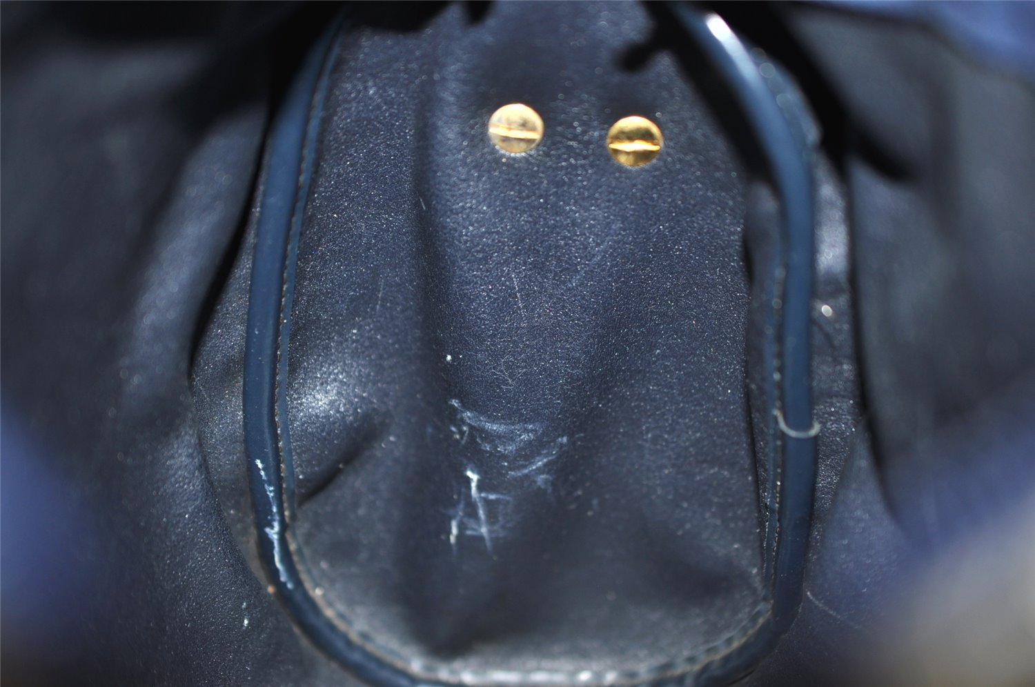 Authentic Christian Dior Trotter Shoulder Cross Bag Canvas Leather Navy 4114K