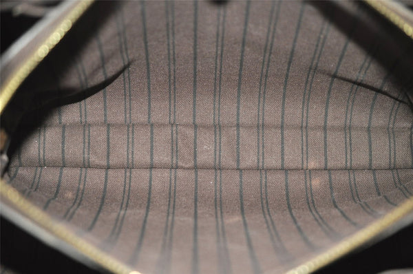 Auth Louis Vuitton Monogram Empreinte Montaigne MM 2Way Hand Bag Brown LV 4115I